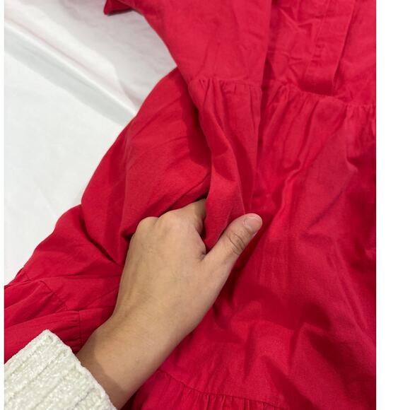 Pomander Place by Tuckernuck Women’s M Mabel Tiered Maxi Dress Hibiscus Red - Picture 7 of 16